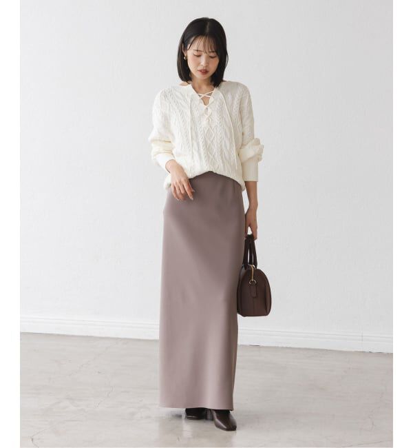 NOBLE「2way地柄 レースアッププルオーバー」|ニット・セーター|