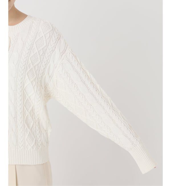 NOBLE「2way地柄 レースアッププルオーバー」|ニット・セーター|