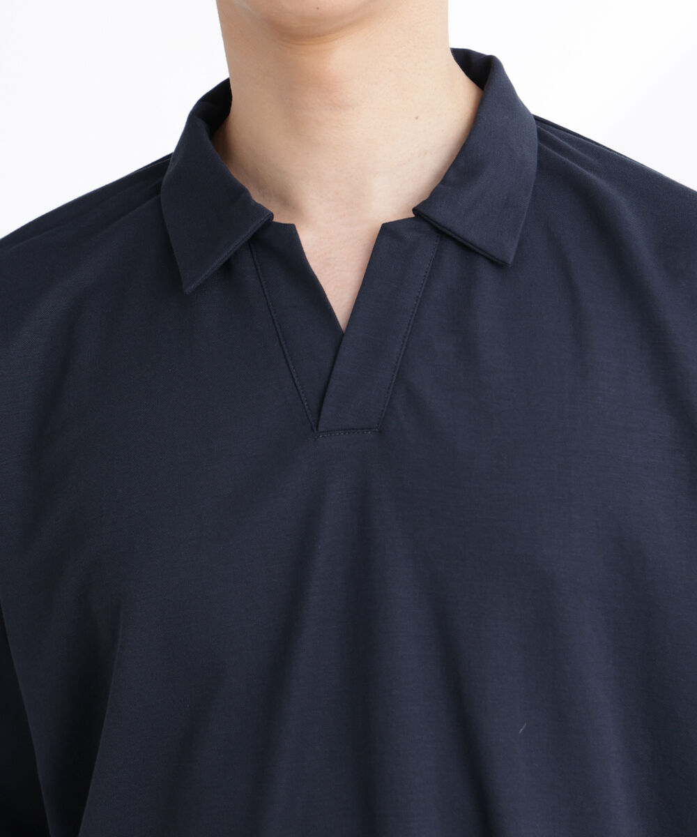 nano･universe「レーヨンナイロンポンチスキッパーシャツ 半袖」|Tシャツ・カットソー|