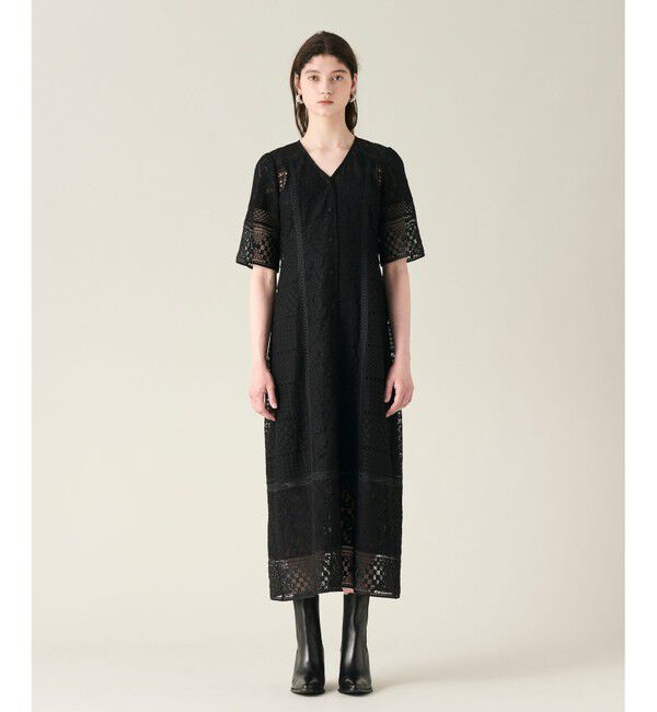 GRACE CONTINENTAL「コンビレースVネックワンピース」|ワンピース|