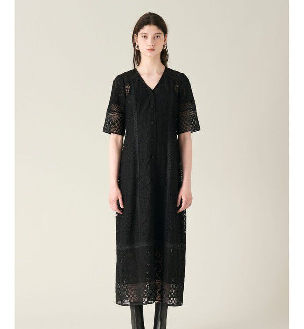 GRACE CONTINENTAL「コンビレースVネックワンピース」|ワンピース|