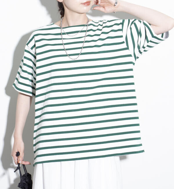 GLOSTER「【GLOSTER/グロスター】バスクシャツ ボーダーTシャツ ショートスリーブ」|Tシャツ・カットソー|