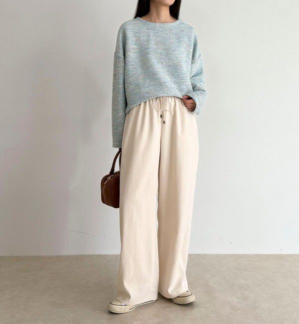fredy emue「シルキーウォームセミワイドイージーパンツ」|チノ|