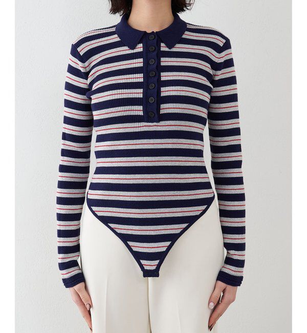  「ニットポロボディスーツ」|ニット・セーター|