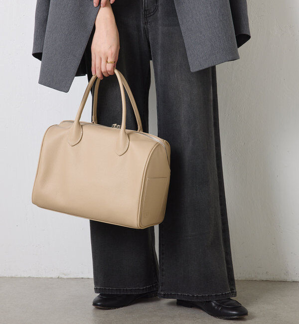  「【牛革/高見え】シュリンクリンボストンバッグ」|ボストンバッグ|