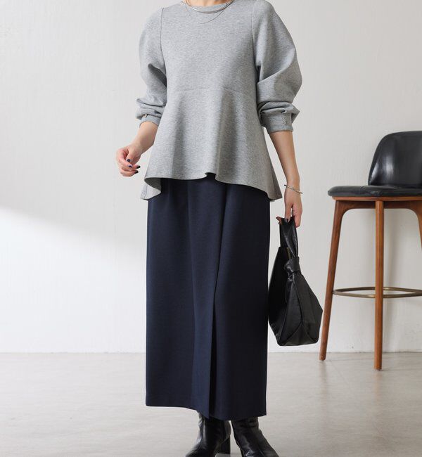  「袖ビジューペプラムカットソー」|Tシャツ・カットソー|