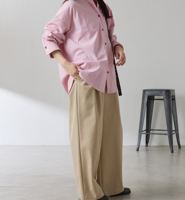  「【冬から着れる】ポンチドッキングシャツ」|シャツ・ブラウス|