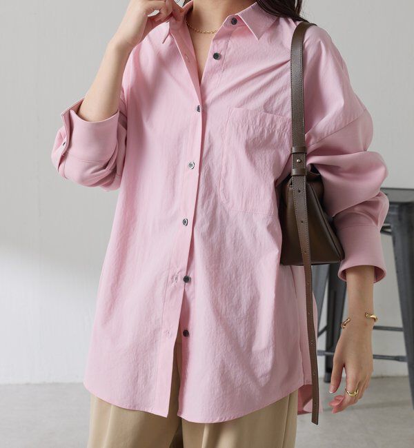  「【冬から着れる】ポンチドッキングシャツ」|シャツ・ブラウス|