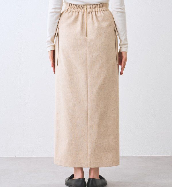  「【上品な装いに】エコツイードポケットスカート」|スカート|