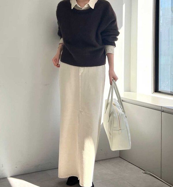  「【セットアップ対応】リヨセルスリットスカート」|スカート|