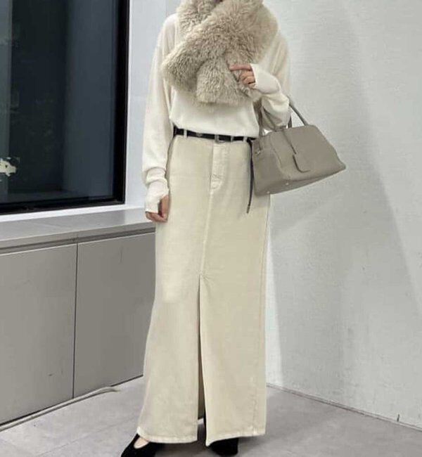  「【セットアップ対応】リヨセルスリットスカート」|スカート|