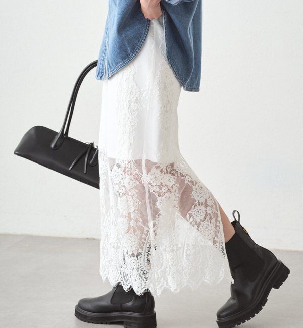  「レーススカート」|スカート|オフホワイト