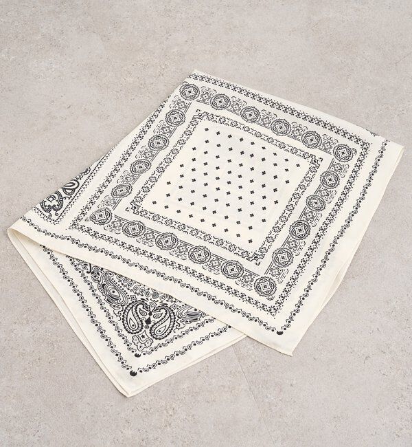  「ペイズリースカーフ」|バンダナ・スカーフ|アイボリー