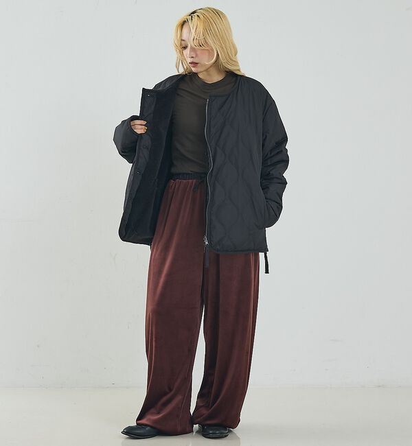 NOMINE「【TAION】ミリタリー リバーシブル クルーネック ダウンジャケット / ブル」|ダウン|