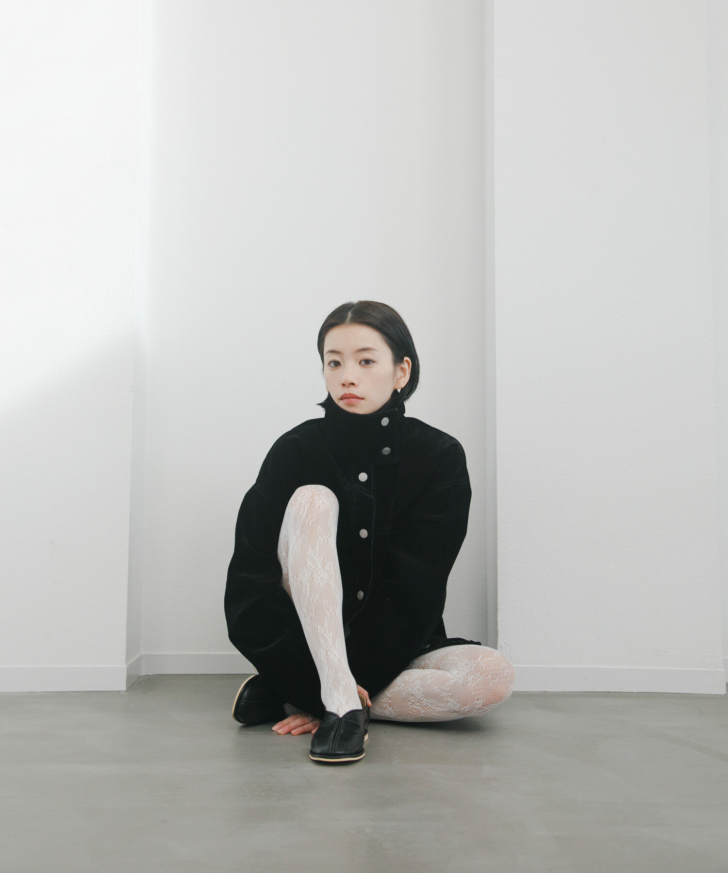  「ハイネックデニムブルゾン」|ブルゾン・スタジャン|