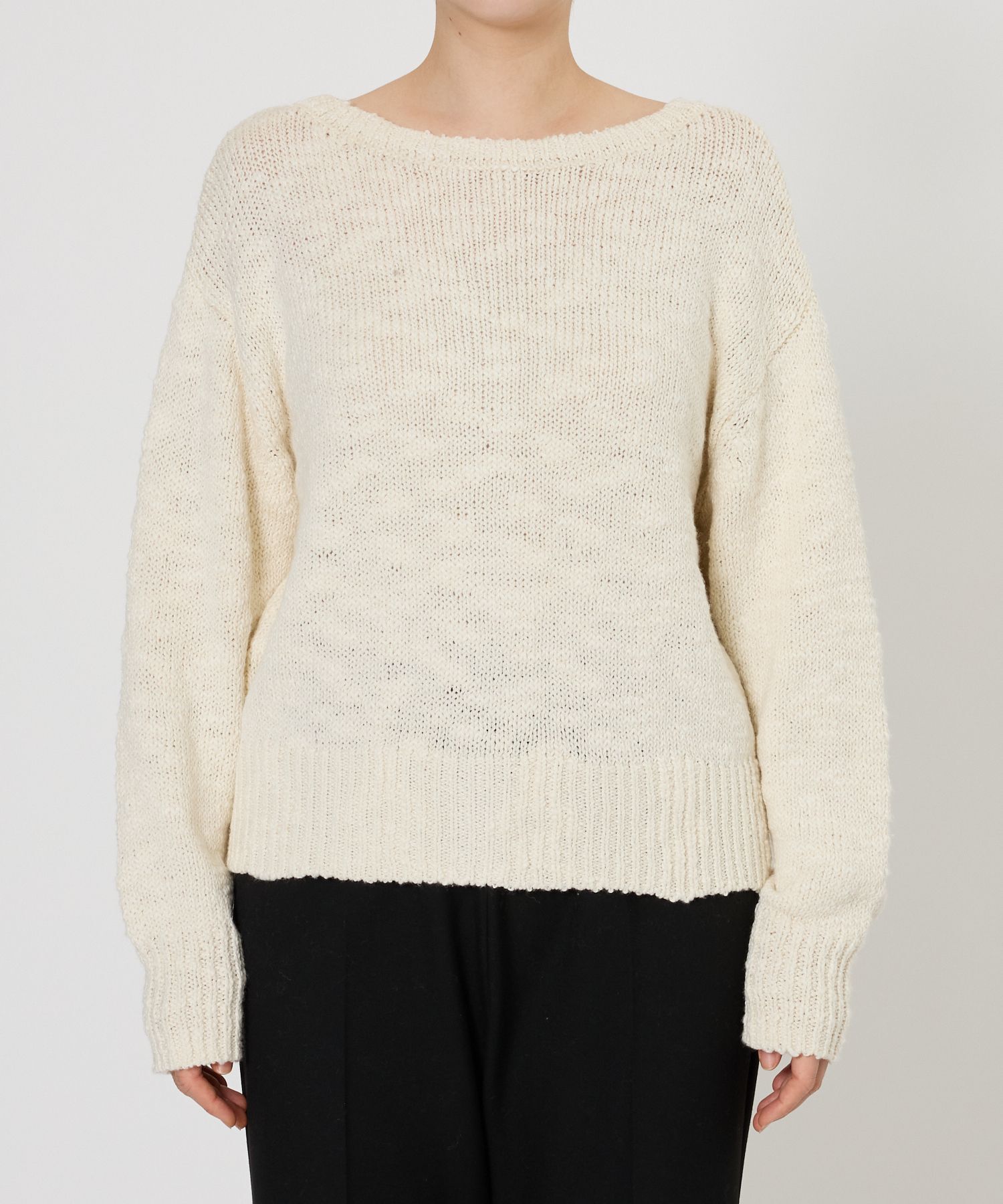 BABYLONE「コットンローゲージプルオーバー」|ニット・セーター|