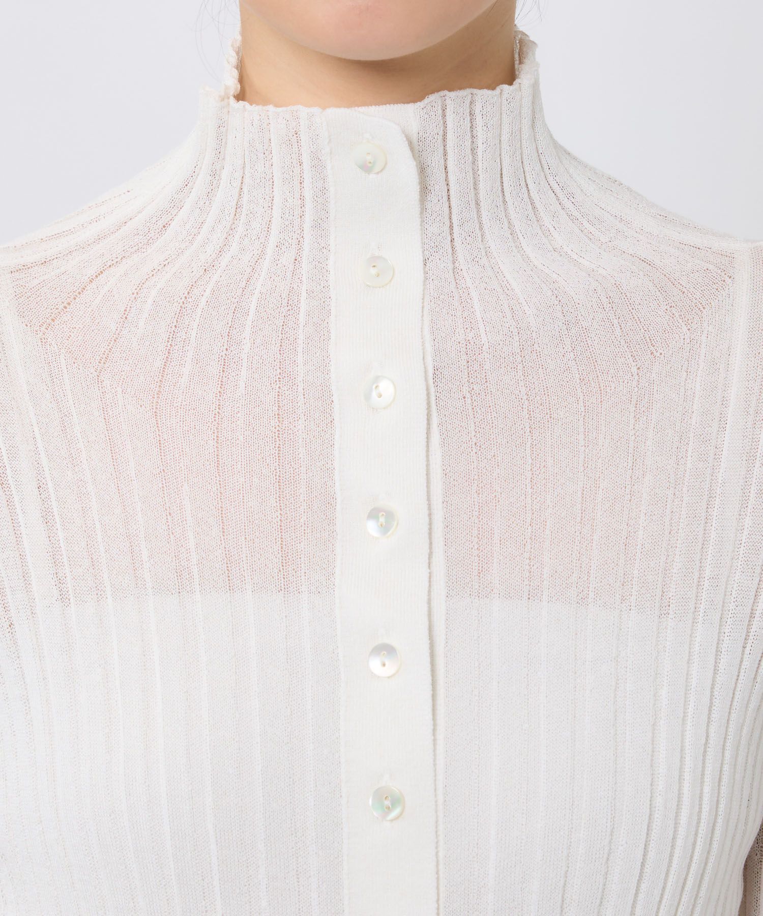 BABYLONE「2wayシアーリブニット」|ニット・セーター|