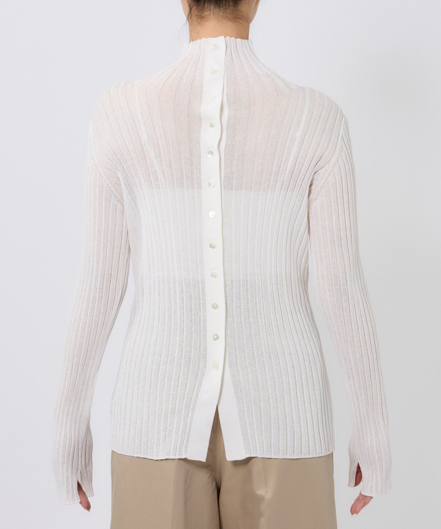 BABYLONE「2wayシアーリブニット」|ニット・セーター|