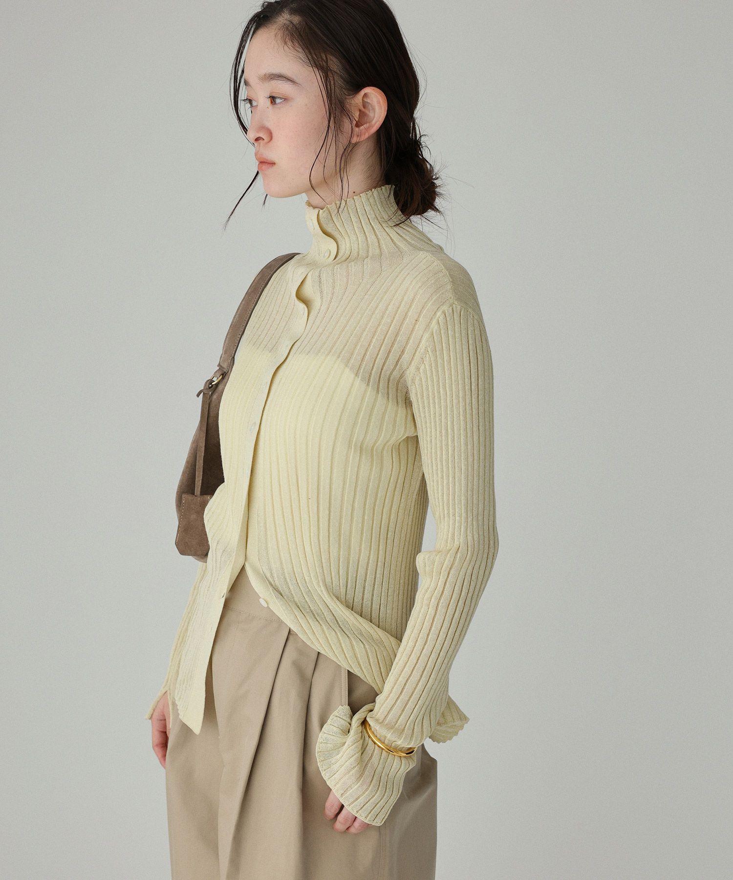 BABYLONE「2wayシアーリブニット」|ニット・セーター|