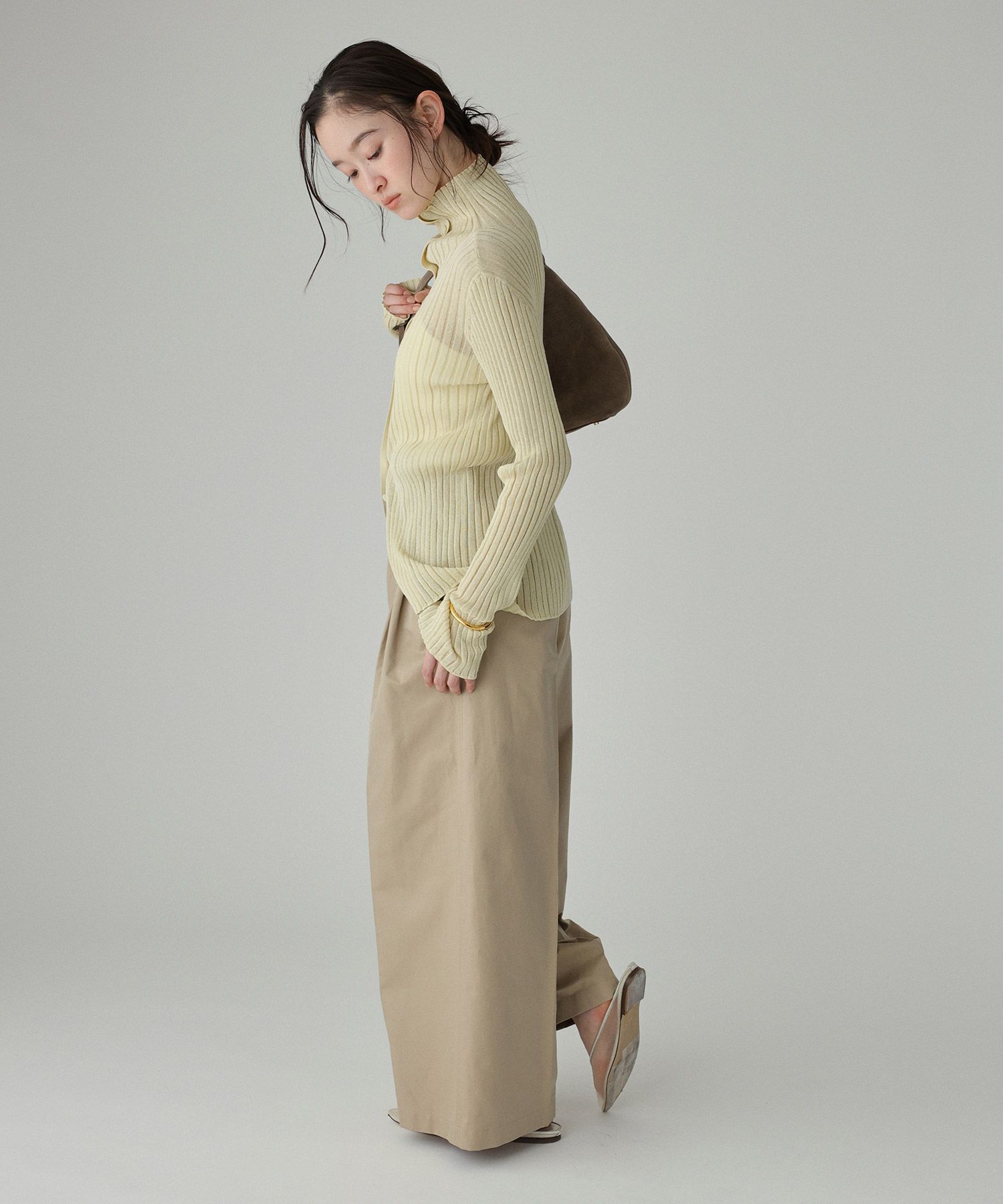 BABYLONE「2wayシアーリブニット」|ニット・セーター|