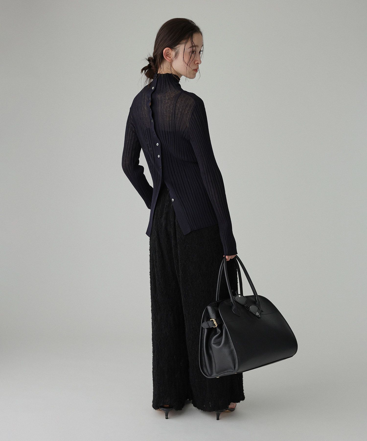 BABYLONE「2wayシアーリブニット」|ニット・セーター|