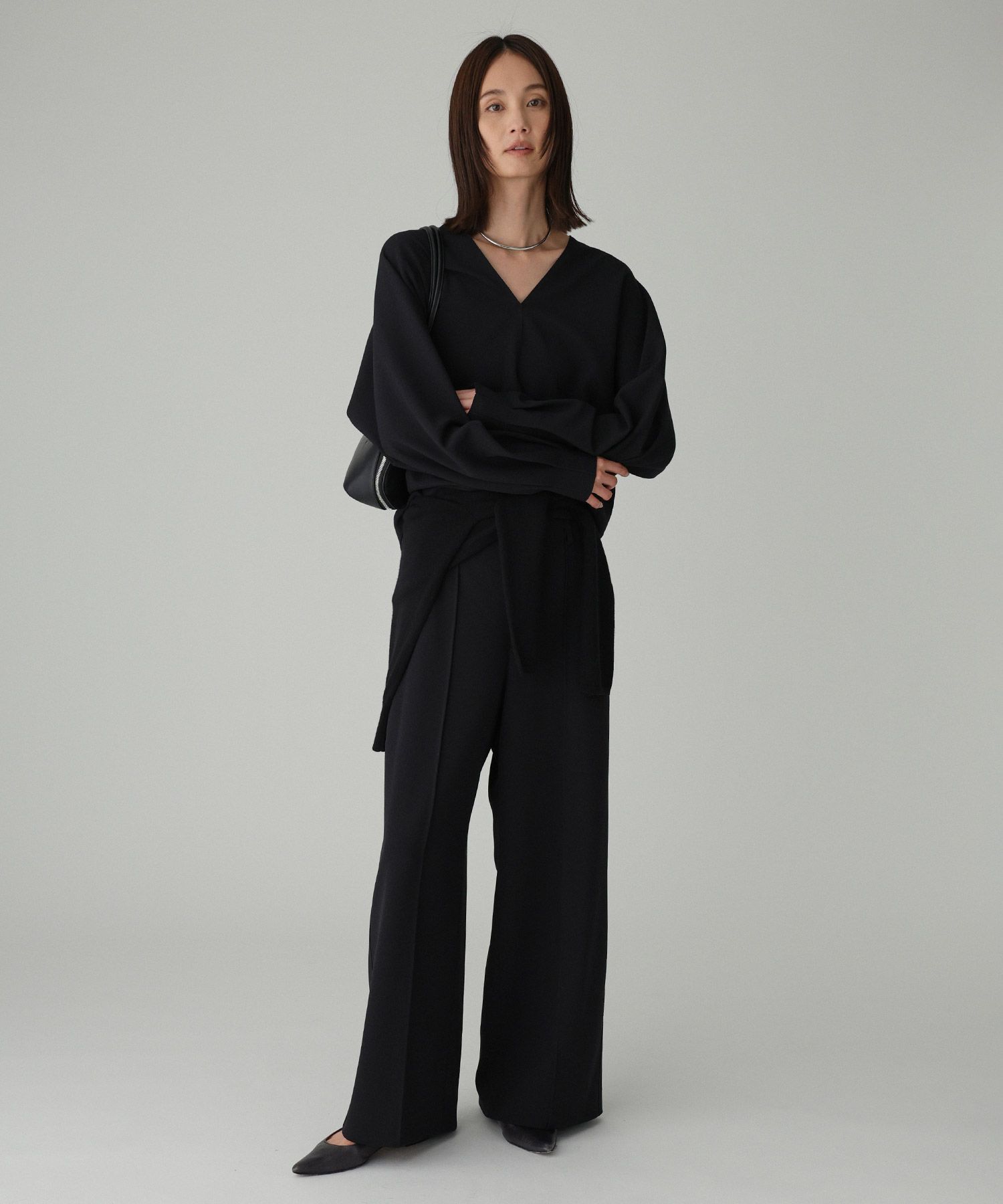 BABYLONE「【多機能素材】ジョーゼットスラックス」|スラックス|