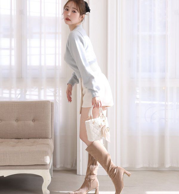  「金ボタン付スタイルアップスカショーパン」|スカート|