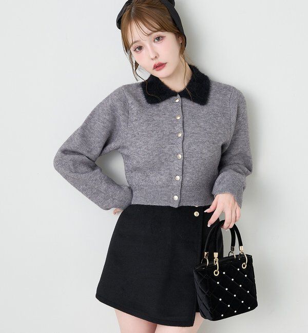  「金ボタン付スタイルアップスカショーパン」|スカート|