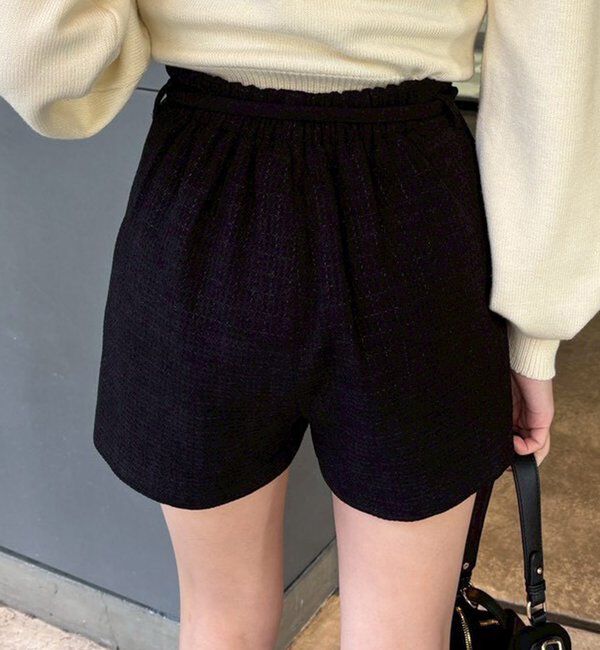  「ベルト付きツイードショートパンツ【セットアップ可能】」|その他|