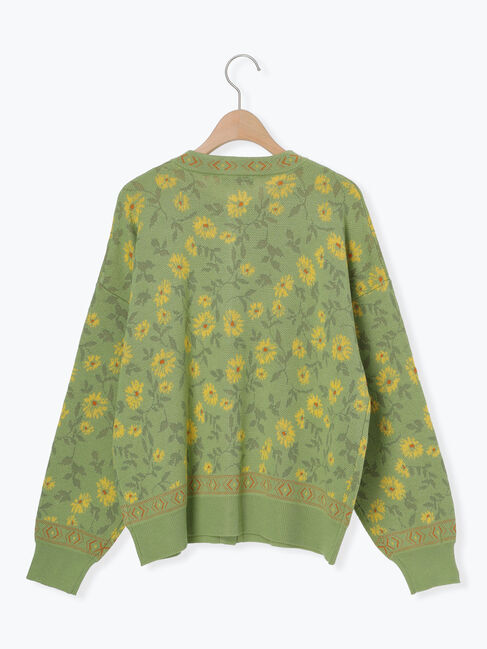 Samansa Mos2「花柄ジャカードカーディガン」|カーディガン|