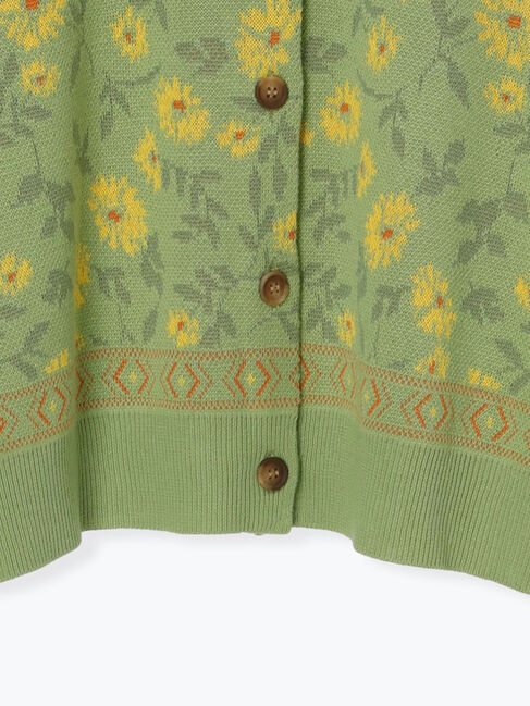 Samansa Mos2「花柄ジャカードカーディガン」|カーディガン|