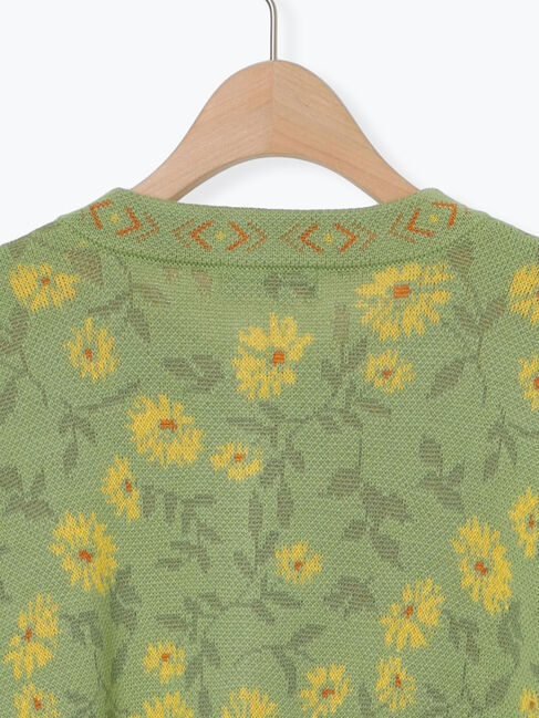 Samansa Mos2「花柄ジャカードカーディガン」|カーディガン|