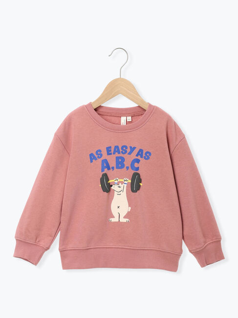 Samansa Mos2 Lagom「クマプリントトレーナー」|Tシャツ・カットソー|レッド