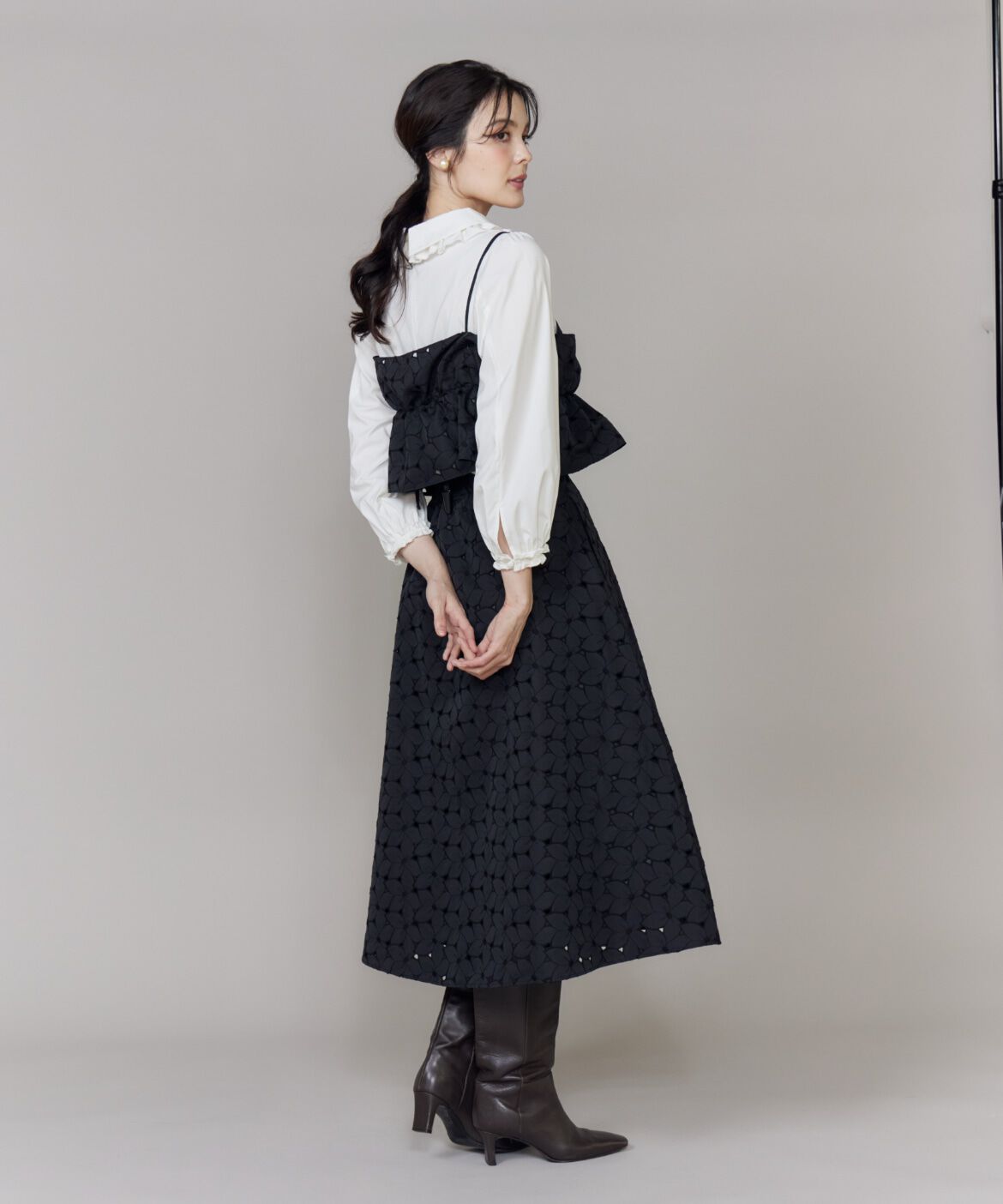 Maglie le cassetto「《大きいサイズ》フラワー刺繍ビスチェ」|シャツ・ブラウス|