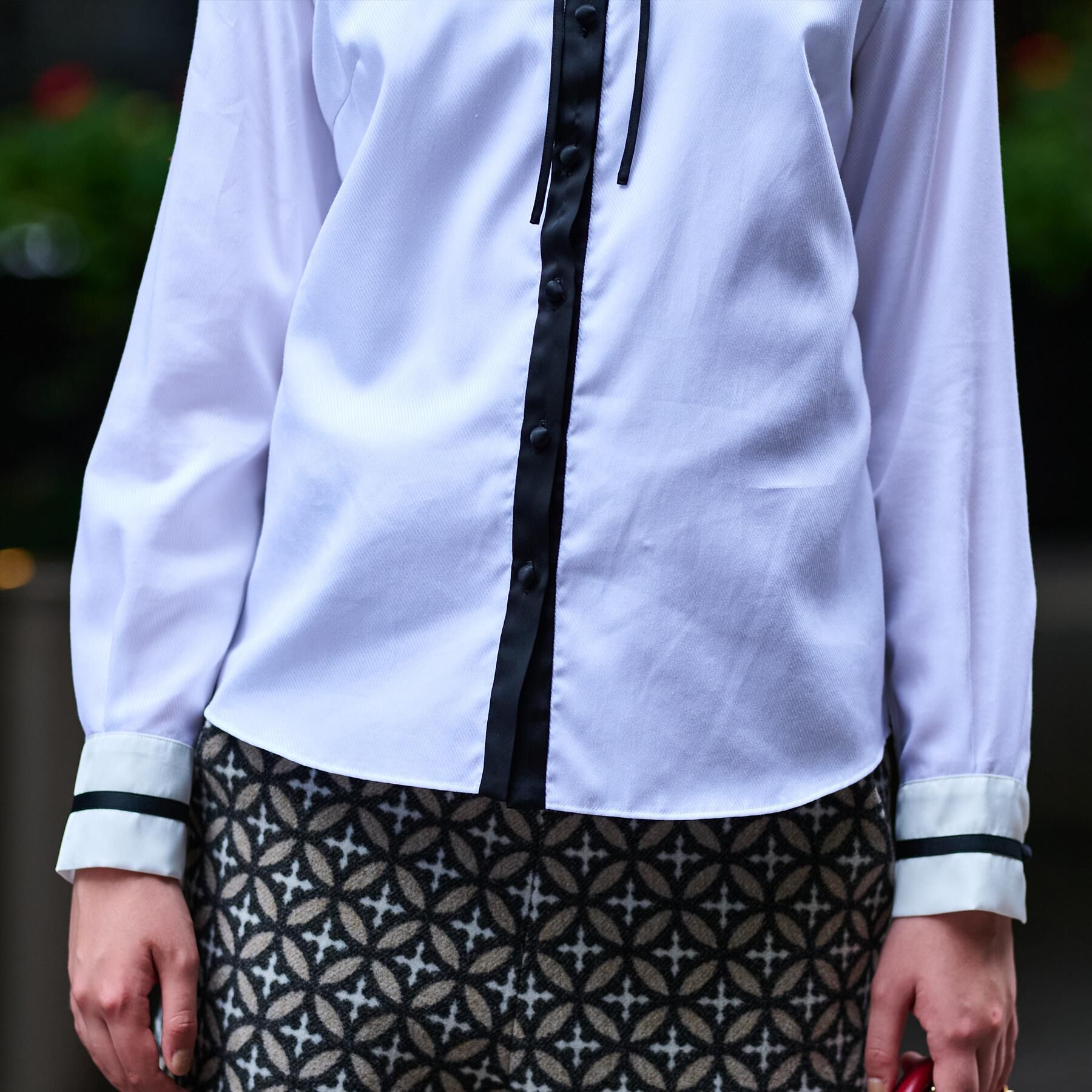 DRESSTERIOR「【洗える/コットン100％】フリルカラーボウタイブラウス」|シャツ・ブラウス|