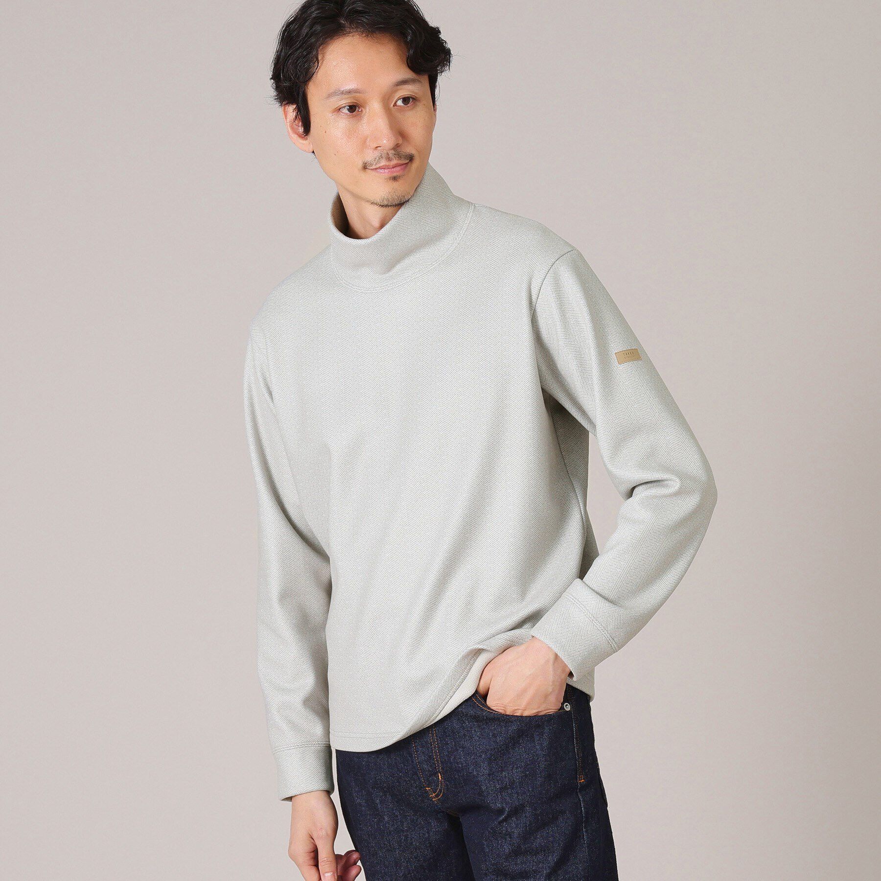 TAKEO KIKUCHI「微起毛ボンディング オフタートルカットソー」|Tシャツ・カットソー|