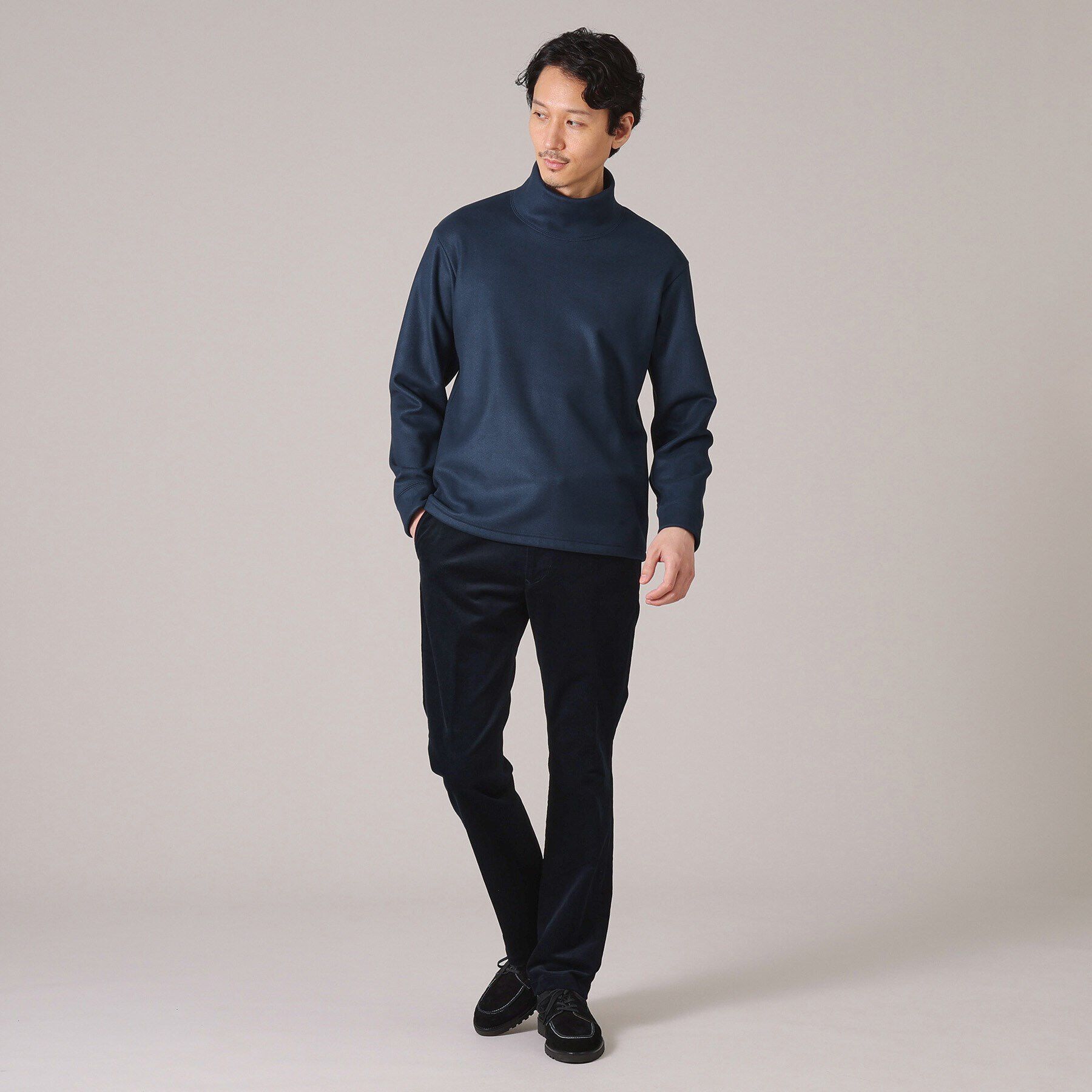 TAKEO KIKUCHI「微起毛ボンディング オフタートルカットソー」|Tシャツ・カットソー|