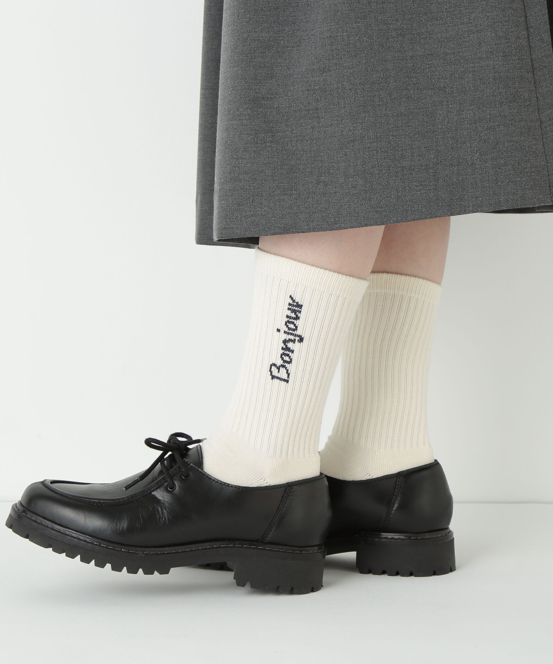  「オリジナルロゴソックス」|ソックス|エクリュ1