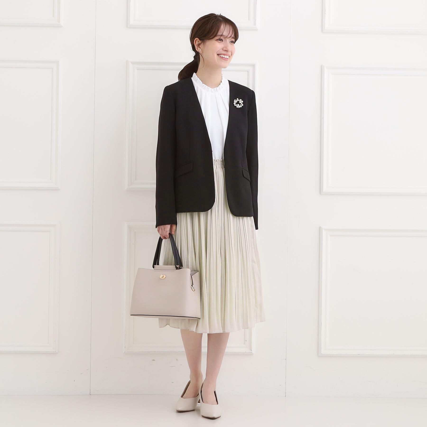 SHOO･LA･RUE「【洗濯機可/着丈選べる】軽やかプリーツスカート」|スカート|