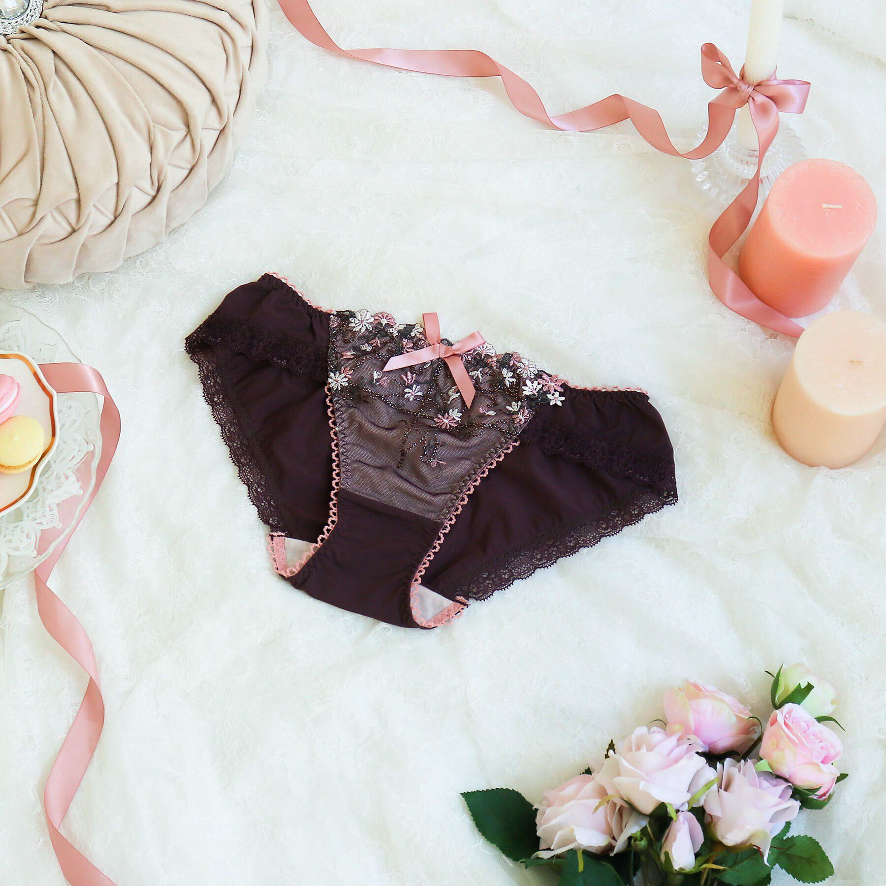 Risa Magli「ティナ ノーマルショーツ」|インナー|ブラウン(043)