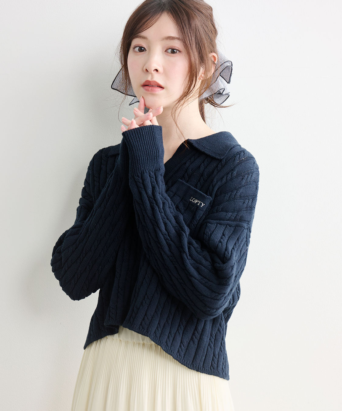 COCO DEAL「ケーブルスキッパーニット」|ニット・セーター|