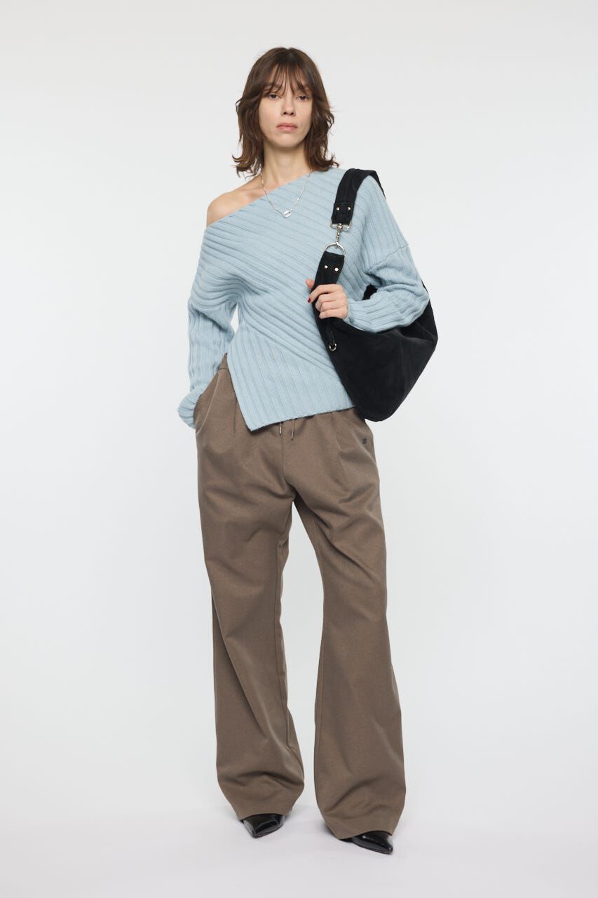 MOUSSY「ASYMMETRY RIB ニット」|ニット・セーター|