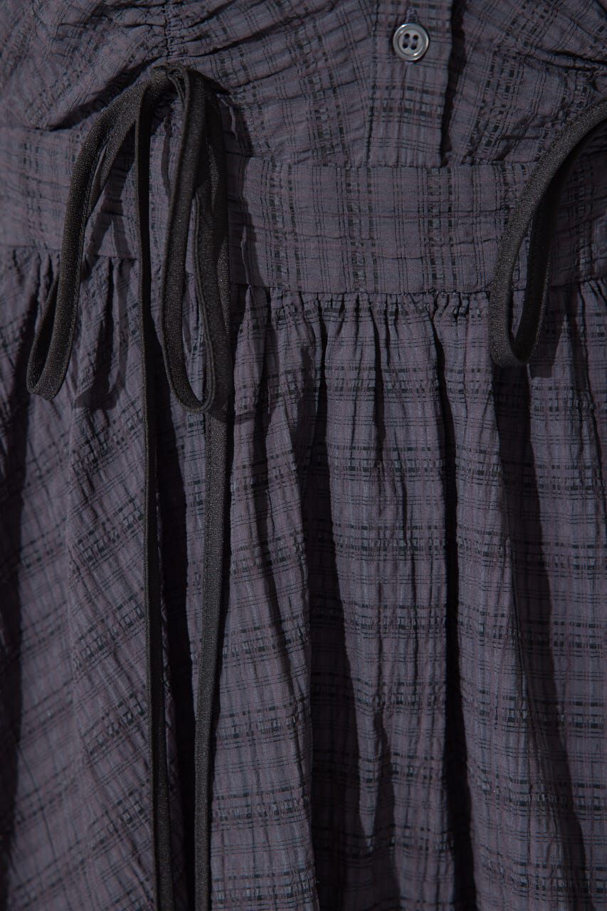 rienda「フロントシャーリングリボンミニハーフシャツフレアワンピース」|ワンピース|