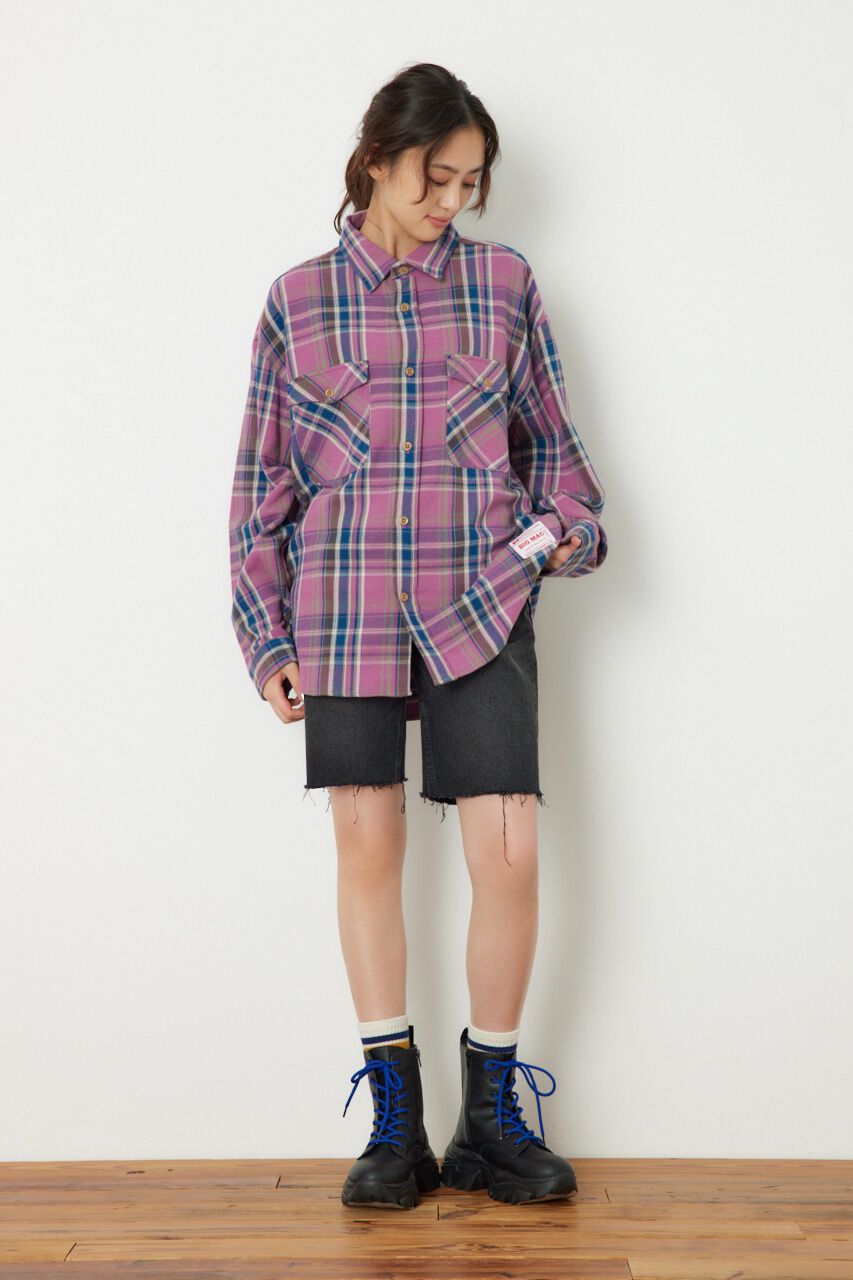 RODEO CROWNS「CHECK OVER シャツ」|シャツ・ブラウス|柄PNK5