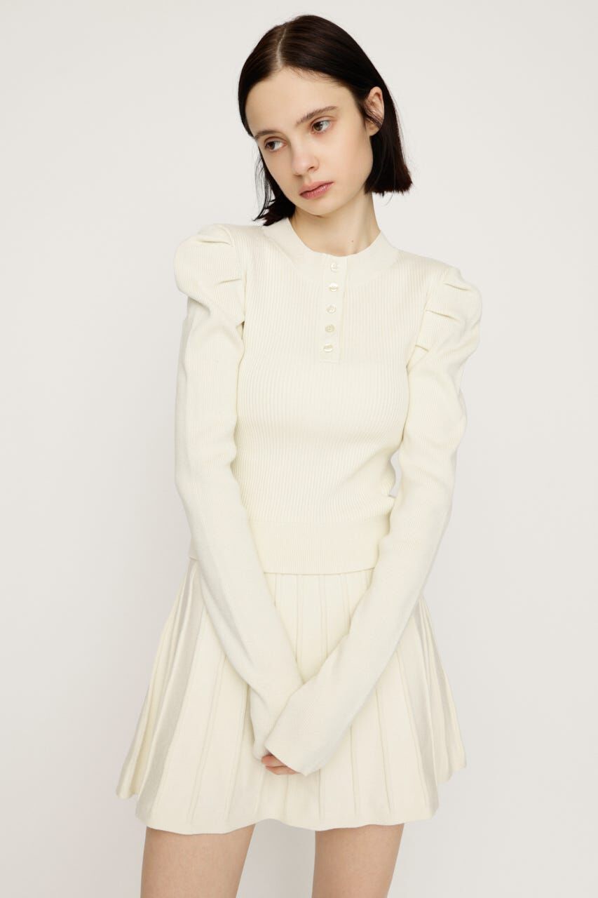 SLY「TUCK SLEEVE FLARE KNIT 2P」|ワンピース|IVOY3