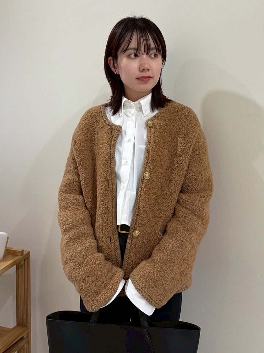 金釦ムートンライクボアニットカーディガン（Mila Owen）｜ルミネの