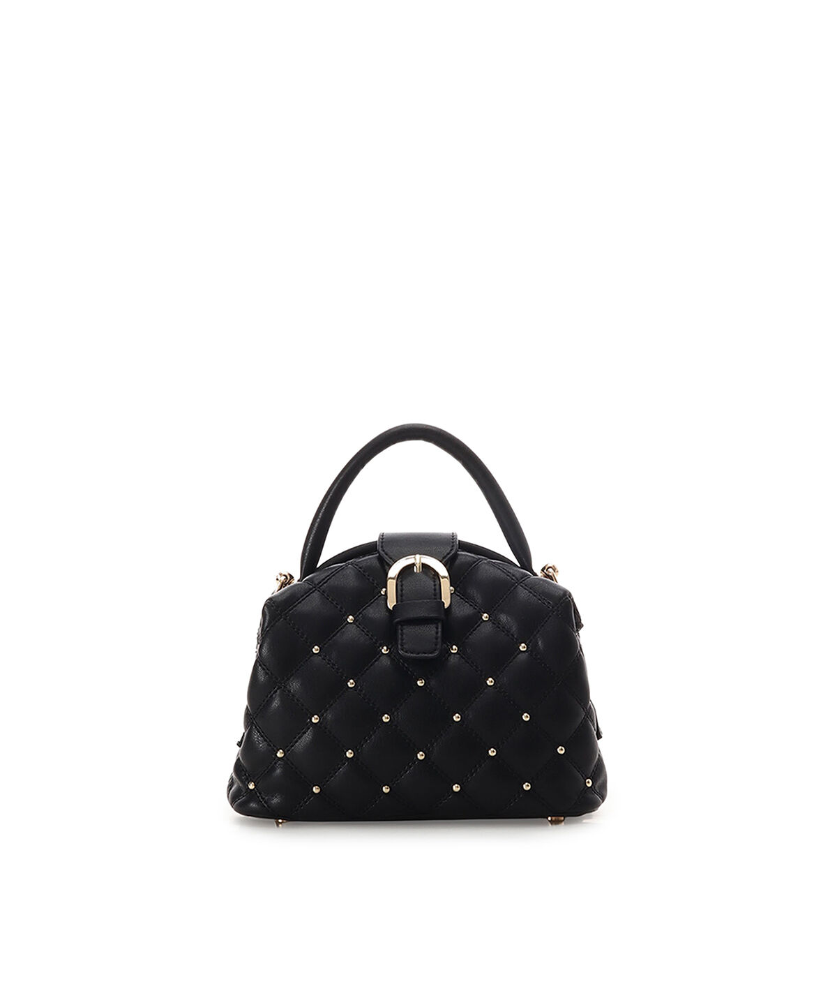 Samantha Thavasa「ラウンド型キルティング ワンハンドルバッグ 小サイズ」|ハンドバッグ|ブラック