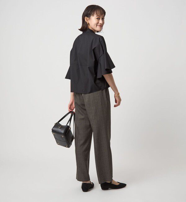 UNITED ARROWS green label relaxing「フレアスリーブ クロップド シャツ -マシンウォッシャブル・UVカット-」|シャツ・ブラウス|