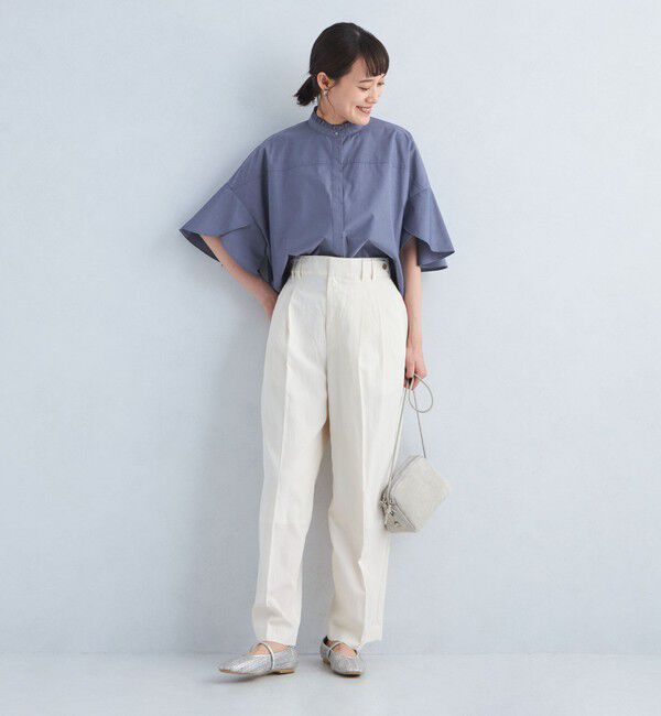 UNITED ARROWS green label relaxing「フレアスリーブ クロップド シャツ -マシンウォッシャブル・UVカット-」|シャツ・ブラウス|