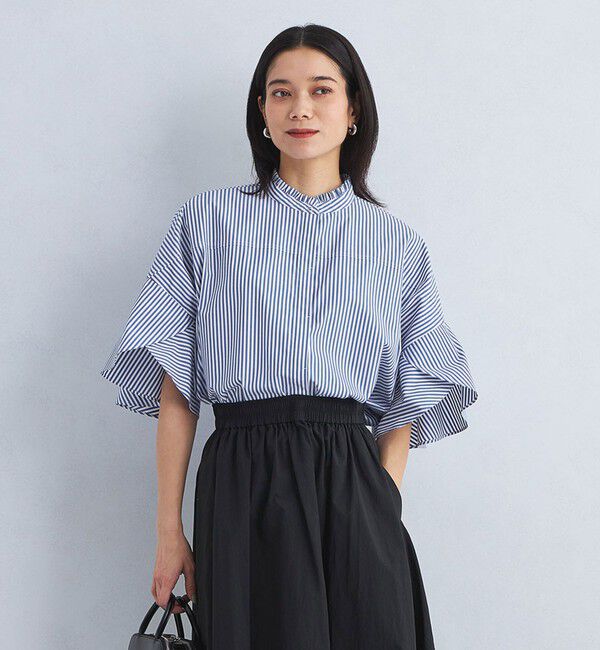 UNITED ARROWS green label relaxing「フレアスリーブ クロップド シャツ -マシンウォッシャブル・UVカット-」|シャツ・ブラウス|その他1